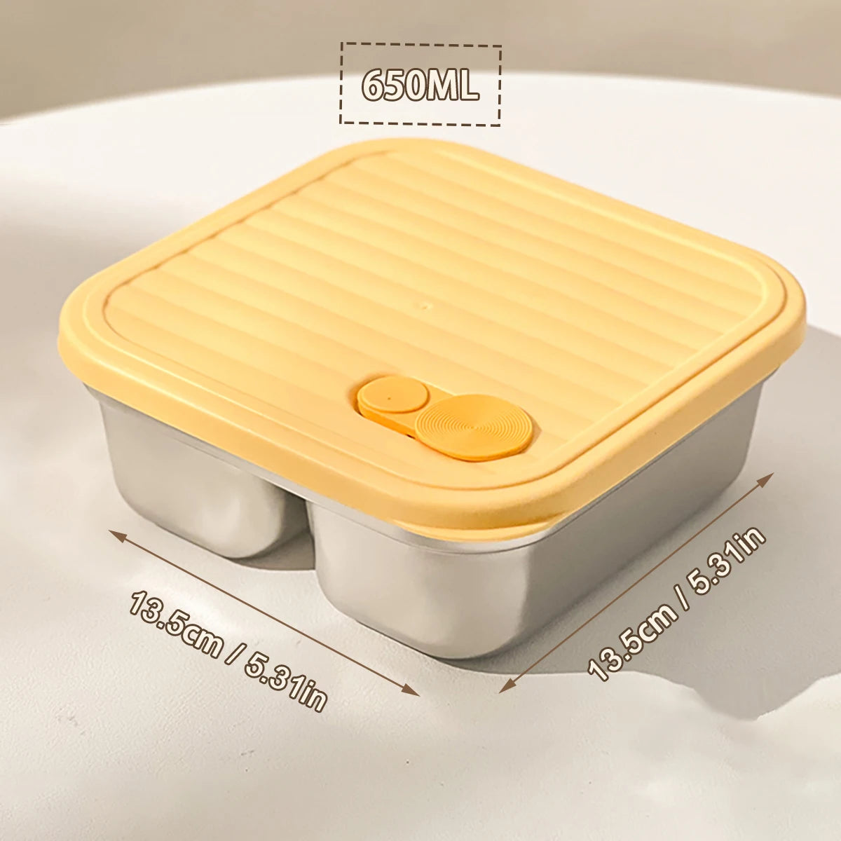 304 Stainless Steel Bento Box – Leak-Proof, Stackable & Portable Lunch Container for Students
