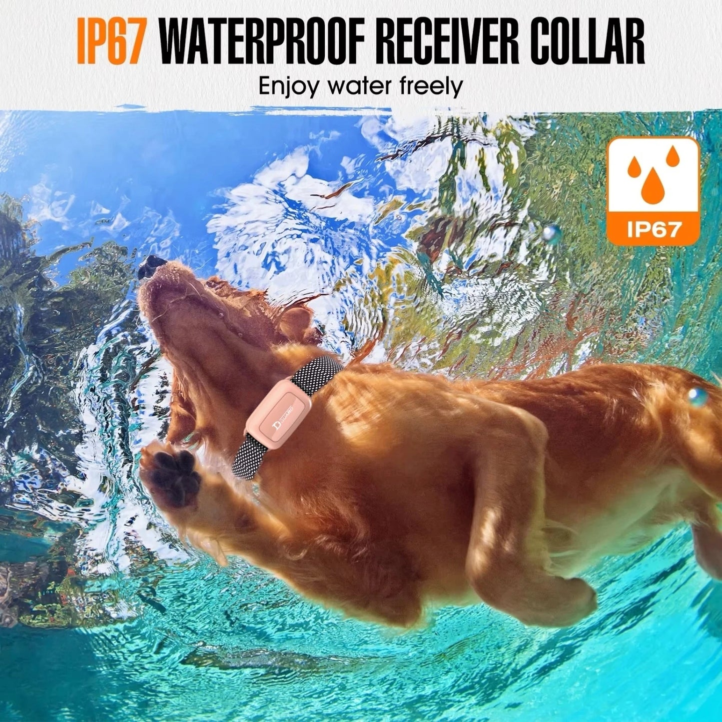 Rechargeable Waterproof Dog Training Collar with Remote – Anti-Bark Device for All Sizes