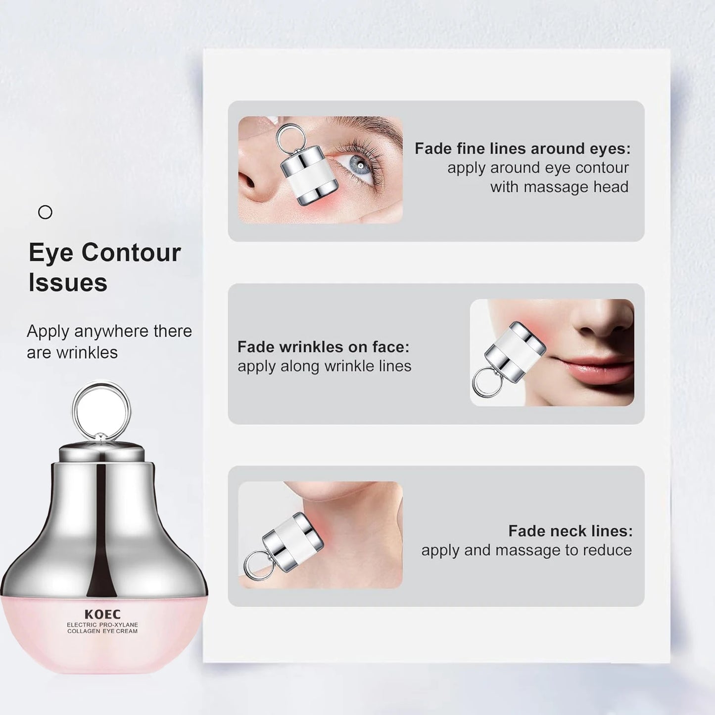 KOEC Infrared Six Peptide Eye Cream – Collagen-Boosting Serum for Eye Bags, Wrinkles & Moisture (30g)