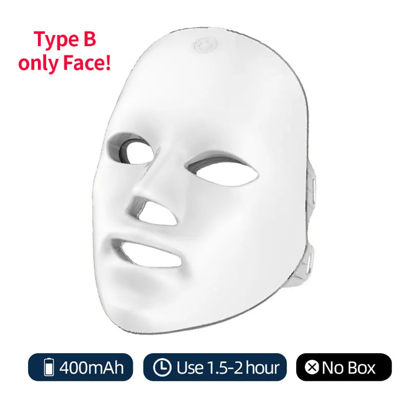 7-Color LED Face & Neck Mask – Wireless Photon Therapy for Skin Tightening & Rejuvenation
