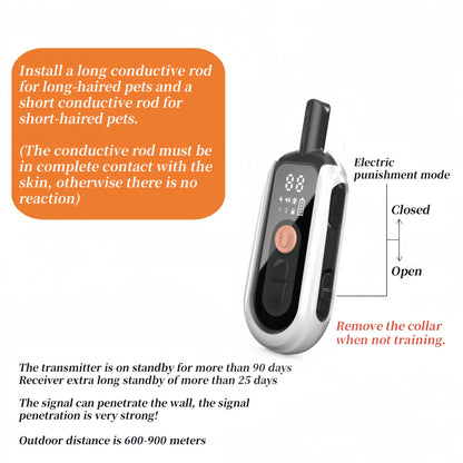 Rechargeable Waterproof Dog Training Collar with Remote – Anti-Bark Device for All Sizes