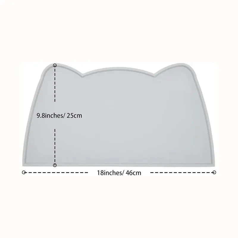 Silicone Pet Bowl Mat – Waterproof, Non-Slip & Easy to Clean Feeding Pad for Cats & Dogs