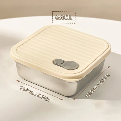 304 Stainless Steel Bento Box – Leak-Proof, Stackable & Portable Lunch Container for Students