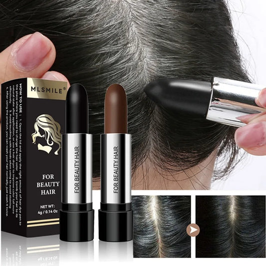 Temporary Hair Color Stick – Black & Brown Instant Cover for White Hair & Hairline
