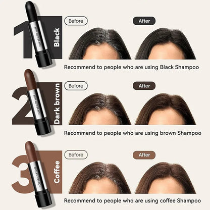 Temporary Hair Color Stick – Black & Brown Instant Cover for White Hair & Hairline