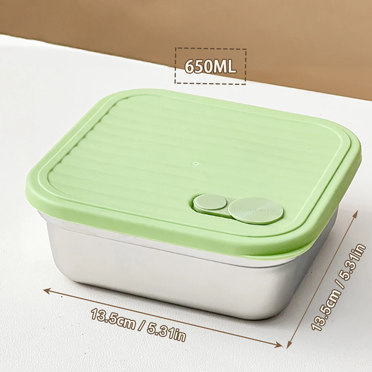 304 Stainless Steel Bento Box – Leak-Proof, Stackable & Portable Lunch Container for Students