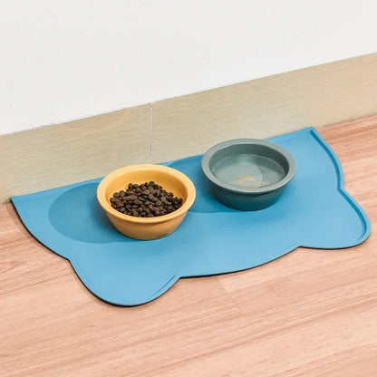 Silicone Pet Bowl Mat – Waterproof, Non-Slip & Easy to Clean Feeding Pad for Cats & Dogs