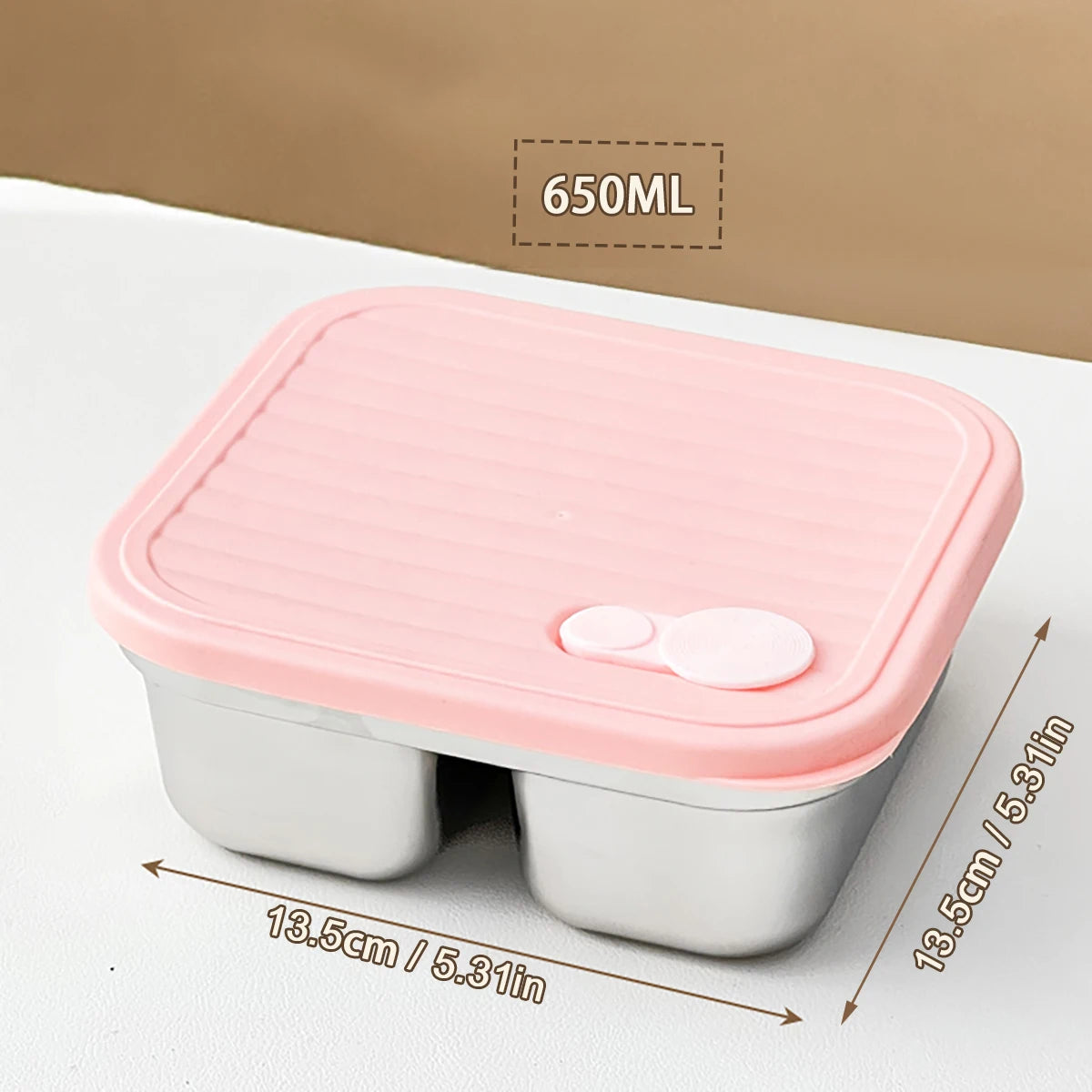 304 Stainless Steel Bento Box – Leak-Proof, Stackable & Portable Lunch Container for Students