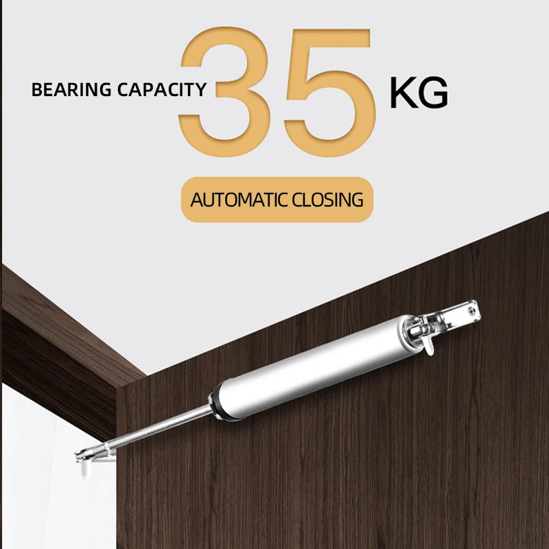 90° Automatic Door Closer – Soft Close Buffer with Adjustable Stop for Cabinets & Furniture