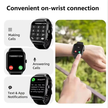 Smart Watch 2025 – Bluetooth Call, Music, Fitness Tracker, Sports Pedometer & Alerts – Smartwatch for iPhone & Android