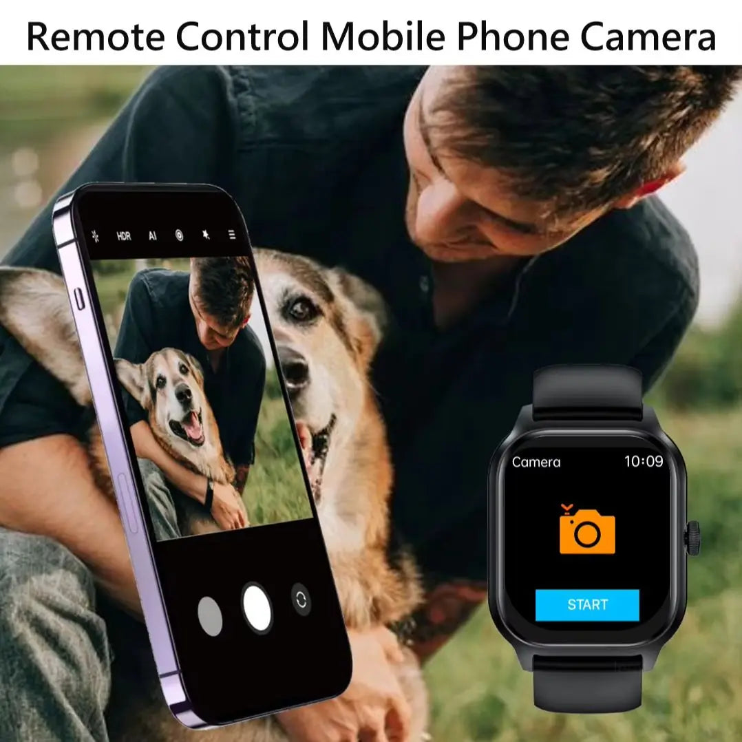 Smart Watch 2025 – Bluetooth Call, Music, Fitness Tracker, Sports Pedometer & Alerts – Smartwatch for iPhone & Android