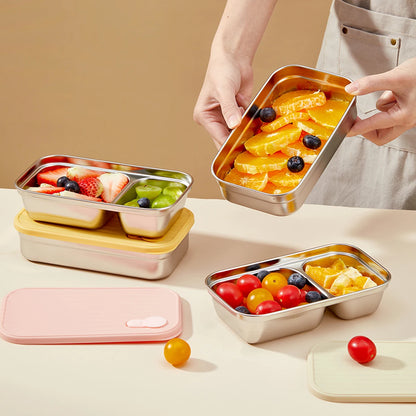304 Stainless Steel Bento Box – Leak-Proof, Stackable & Portable Lunch Container for Students