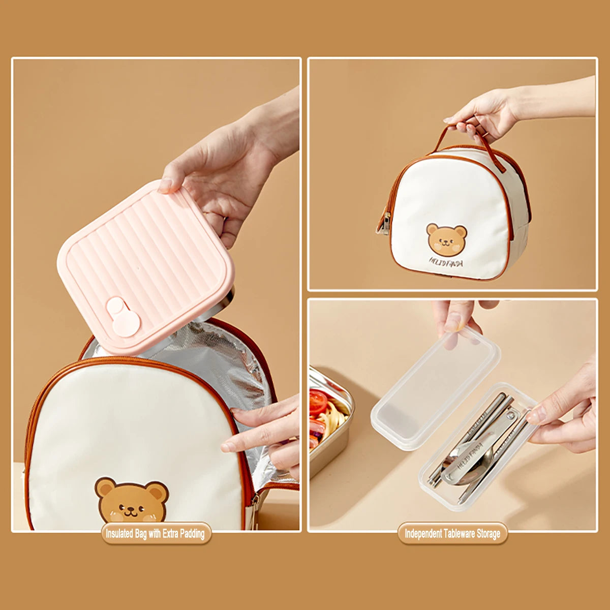 304 Stainless Steel Bento Box – Leak-Proof, Stackable & Portable Lunch Container for Students