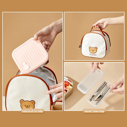 304 Stainless Steel Bento Box – Leak-Proof, Stackable & Portable Lunch Container for Students