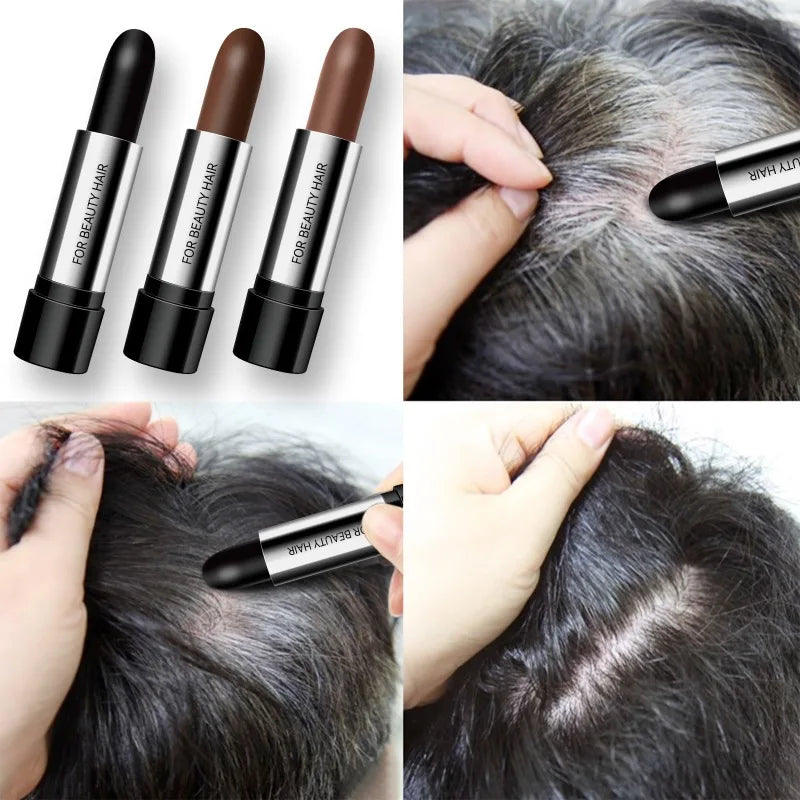 Temporary Hair Color Stick – Black & Brown Instant Cover for White Hair & Hairline