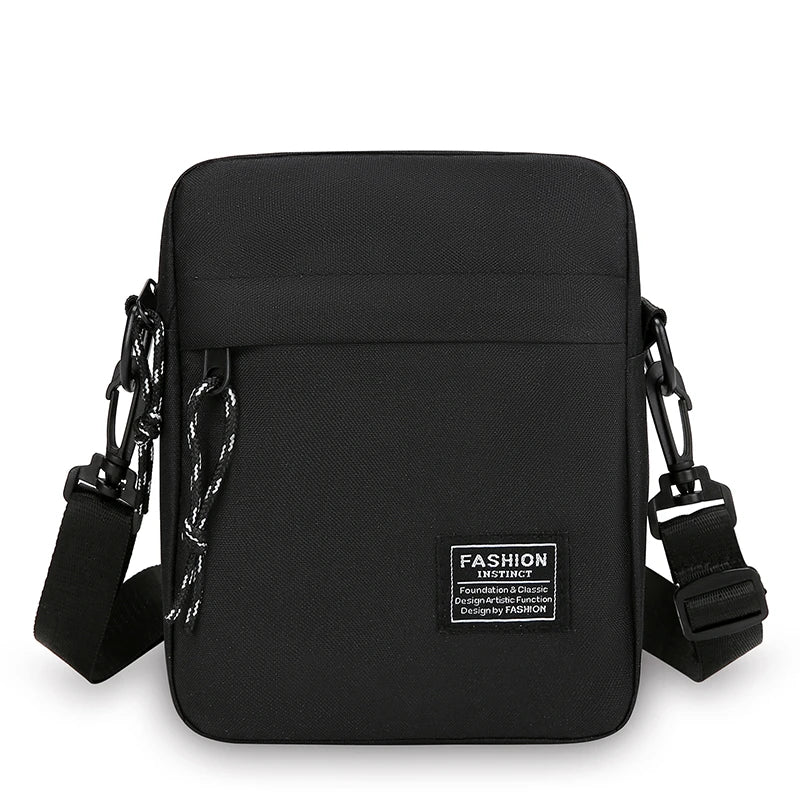 Oxford Cloth Small Shoulder Bag – Casual Square Satchel for Men & Women