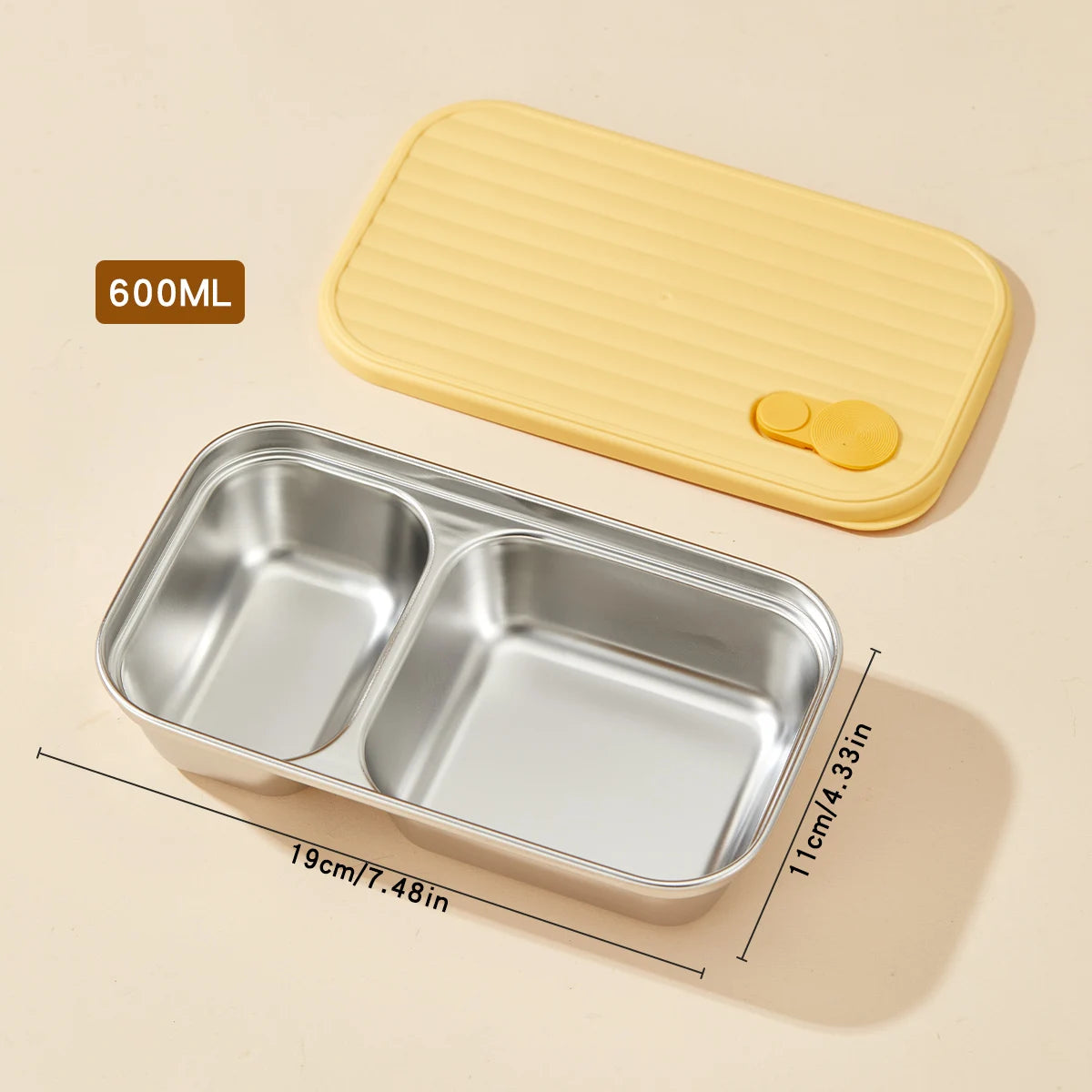 304 Stainless Steel Bento Box – Leak-Proof, Stackable & Portable Lunch Container for Students
