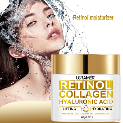 Retinol Face Cream Anti-Aging Moisturizer with Hyaluronic Acid & Collagen – Wrinkle Repair Hydrating Skin Care for Women & Men