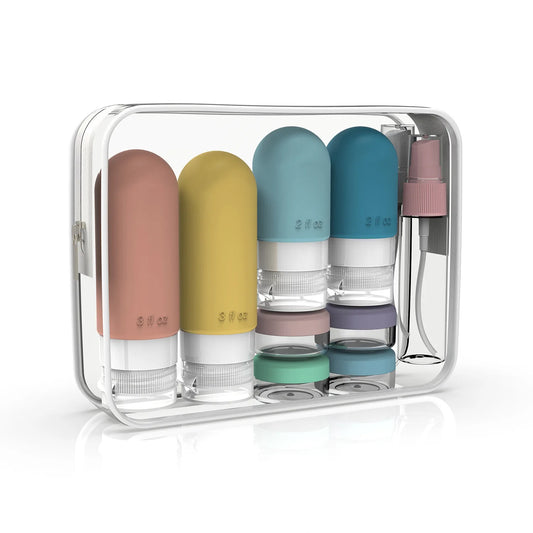 16-Pack Silicone Travel Bottles – Leak-Proof, TSA-Approved Toiletry Containers