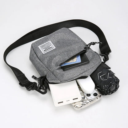 Oxford Cloth Small Shoulder Bag – Casual Square Satchel for Men & Women