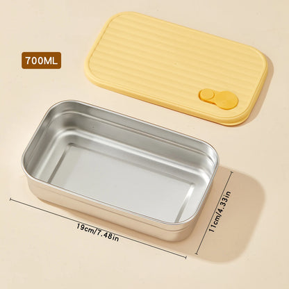 304 Stainless Steel Bento Box – Leak-Proof, Stackable & Portable Lunch Container for Students