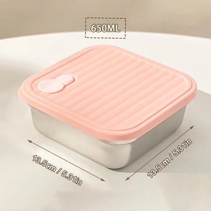 304 Stainless Steel Bento Box – Leak-Proof, Stackable & Portable Lunch Container for Students