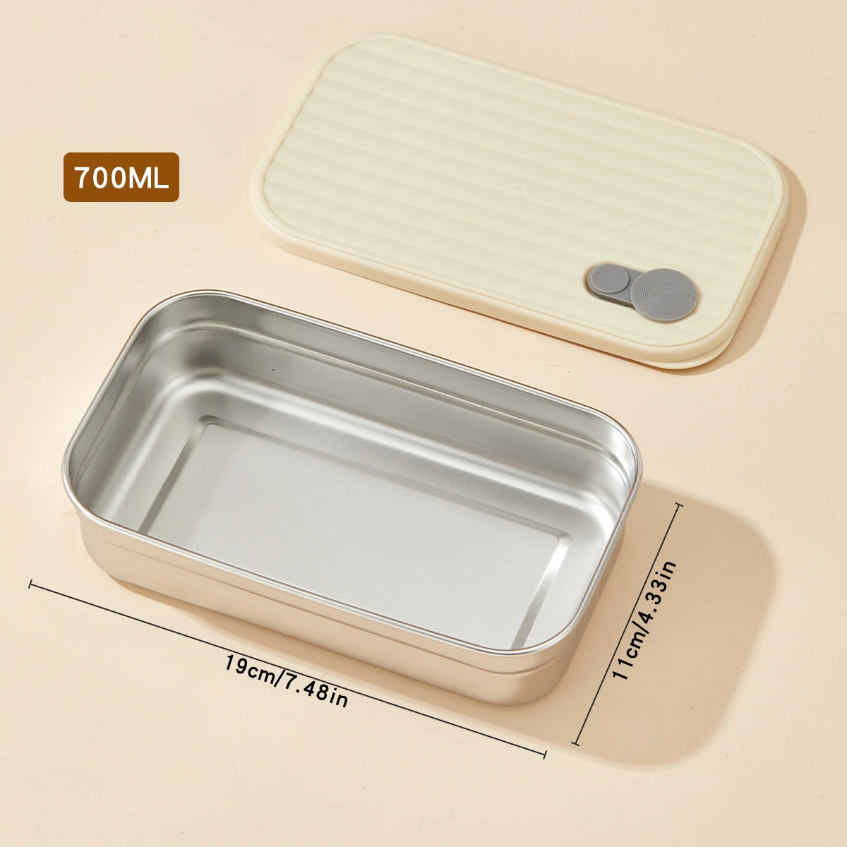 304 Stainless Steel Bento Box – Leak-Proof, Stackable & Portable Lunch Container for Students