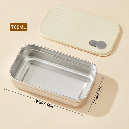 304 Stainless Steel Bento Box – Leak-Proof, Stackable & Portable Lunch Container for Students