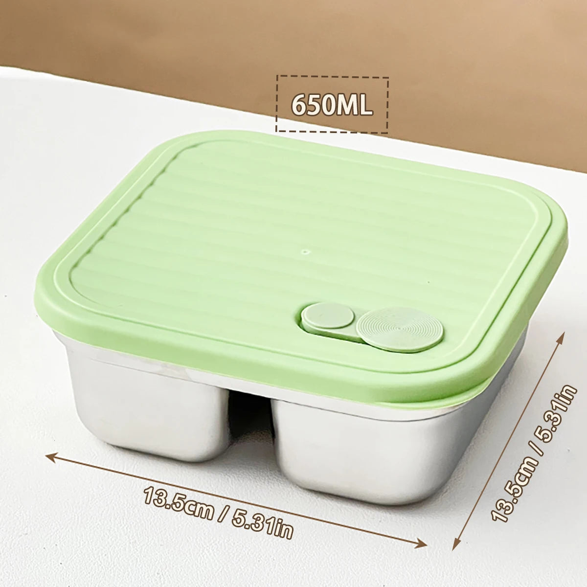 304 Stainless Steel Bento Box – Leak-Proof, Stackable & Portable Lunch Container for Students