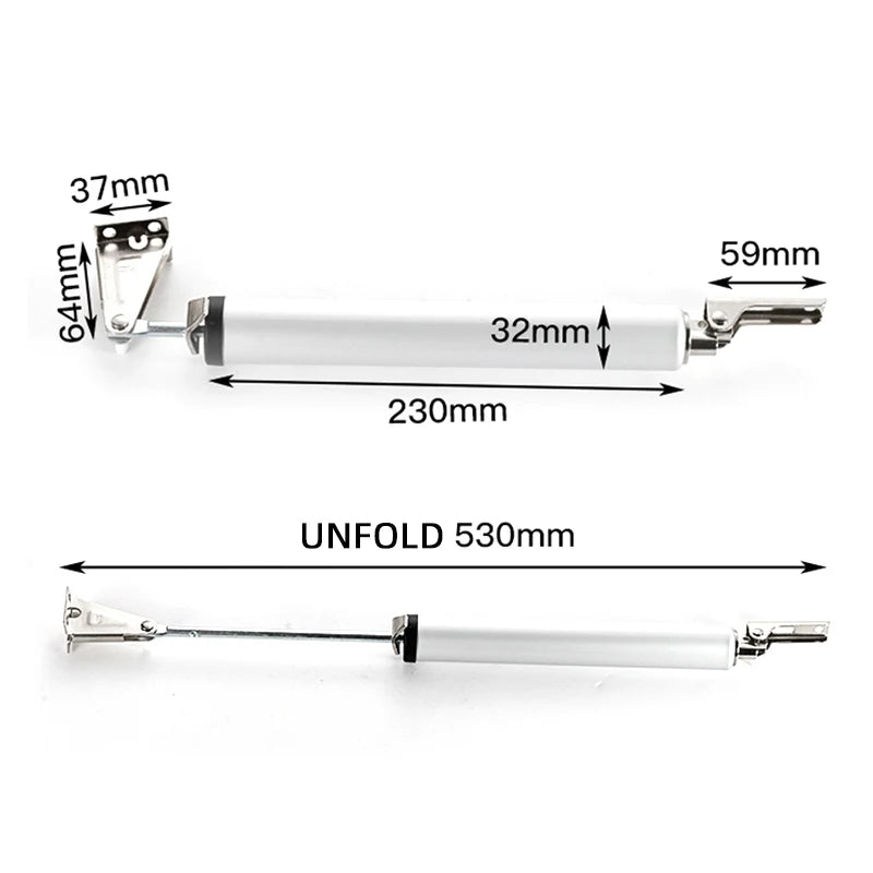 90° Automatic Door Closer – Soft Close Buffer with Adjustable Stop for Cabinets & Furniture