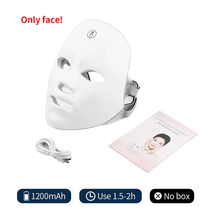 7-Color LED Face & Neck Mask – Wireless Photon Therapy for Skin Tightening & Rejuvenation