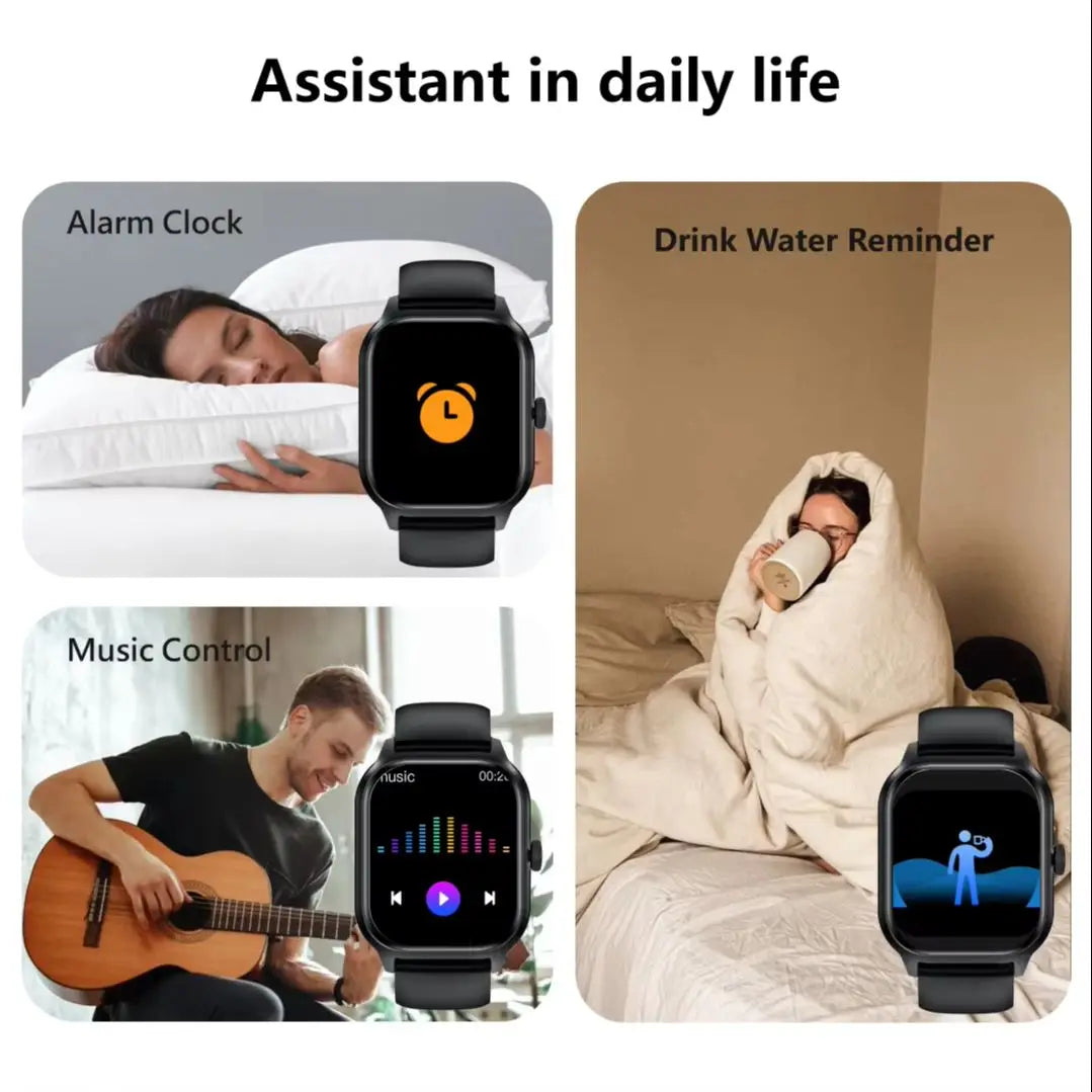 Smart Watch 2025 – Bluetooth Call, Music, Fitness Tracker, Sports Pedometer & Alerts – Smartwatch for iPhone & Android