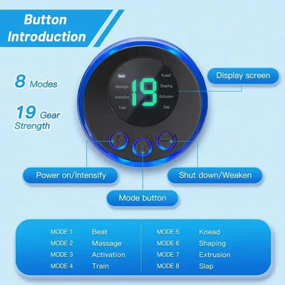 Electric Foot Massager Stimulation Pad with Remote – 8 Modes & 19 Intensity Levels, Lightweight Design to Relieve Foot Pressure & Fatigue