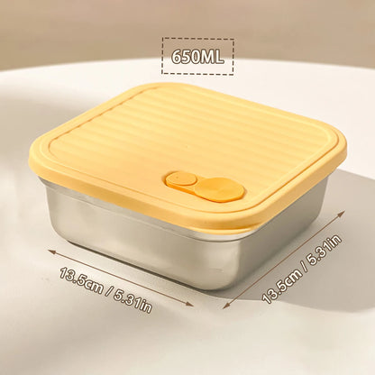 304 Stainless Steel Bento Box – Leak-Proof, Stackable & Portable Lunch Container for Students