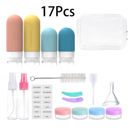 16-Pack Silicone Travel Bottles – Leak-Proof, TSA-Approved Toiletry Containers