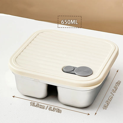 304 Stainless Steel Bento Box – Leak-Proof, Stackable & Portable Lunch Container for Students