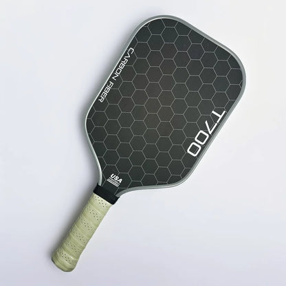T700 Carbon Fiber Pickleball Paddle – 16mm Polymer Honeycomb Core, Carbon Friction Surface for Power, Spin & Control