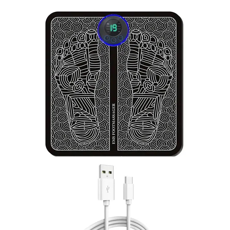 Electric Foot Massager Stimulation Pad with Remote – 8 Modes & 19 Intensity Levels, Lightweight Design to Relieve Foot Pressure & Fatigue