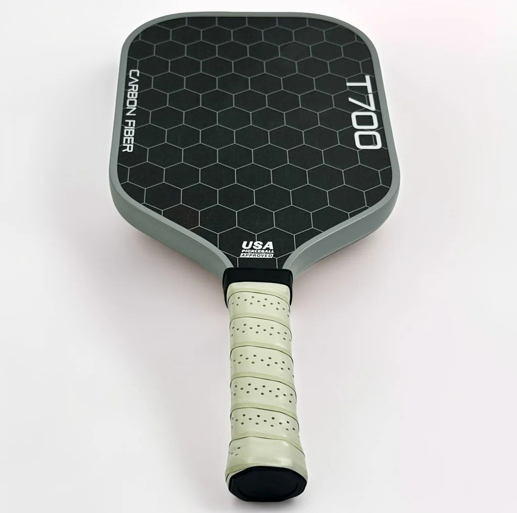 T700 Carbon Fiber Pickleball Paddle – 16mm Polymer Honeycomb Core, Carbon Friction Surface for Power, Spin & Control