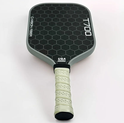 T700 Carbon Fiber Pickleball Paddle – 16mm Polymer Honeycomb Core, Carbon Friction Surface for Power, Spin & Control