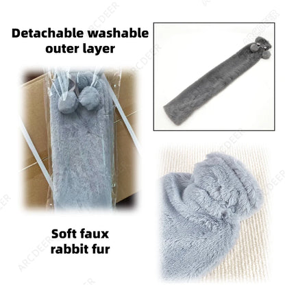 1L Plush Hot Water Bag – Long Waist & Back Warmer for Pain Relief & Comfort