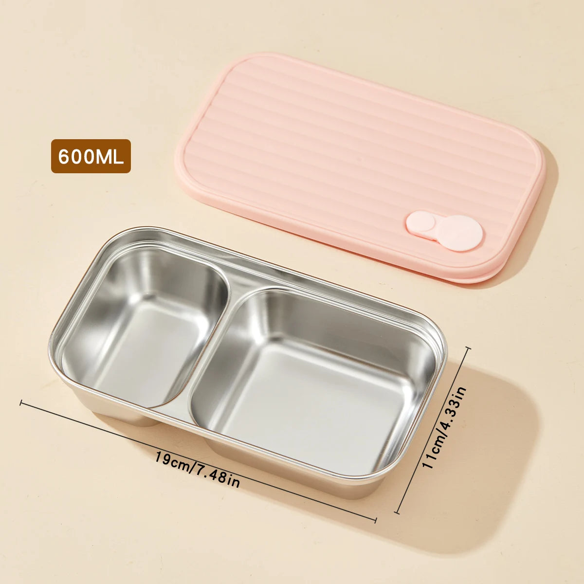304 Stainless Steel Bento Box – Leak-Proof, Stackable & Portable Lunch Container for Students