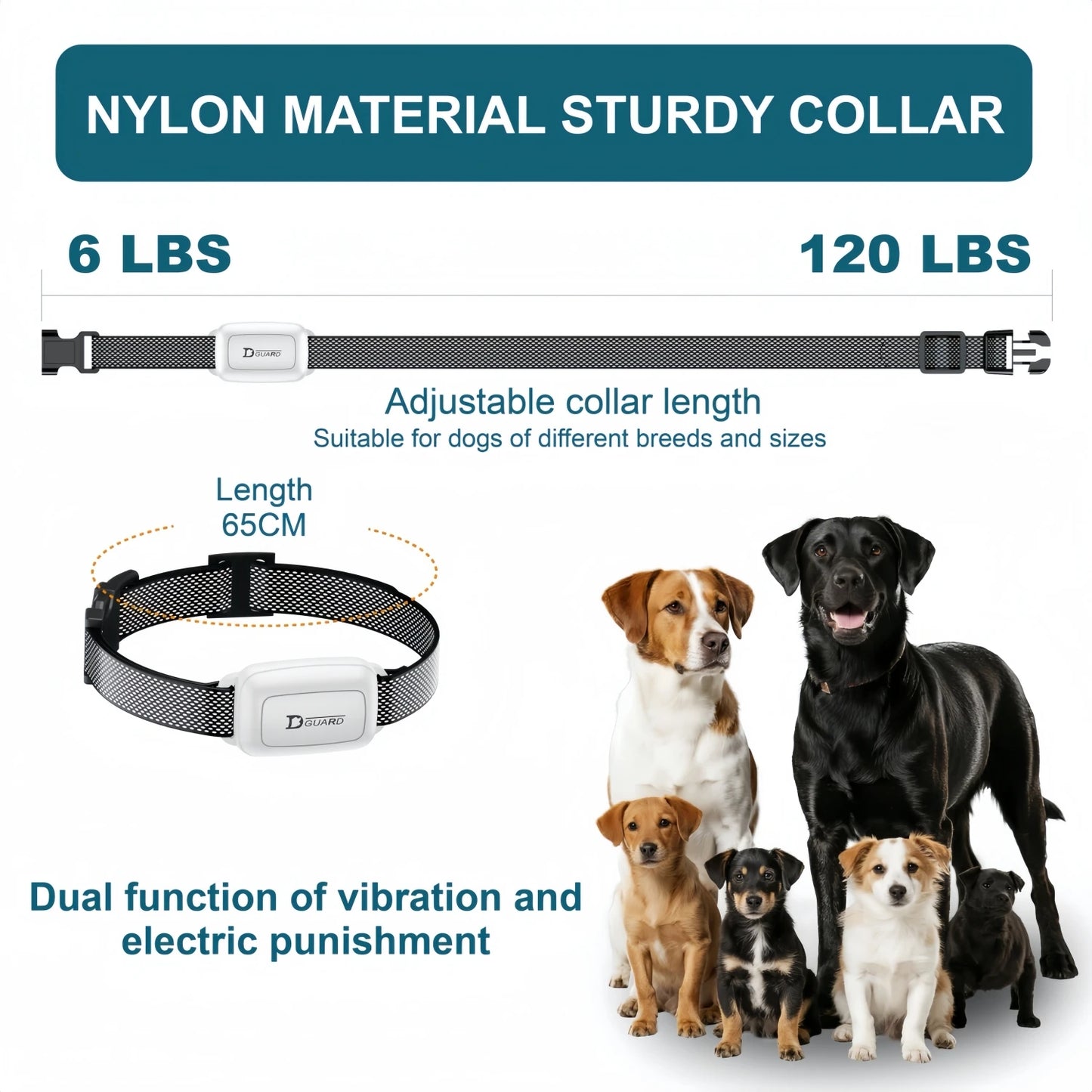 Rechargeable Waterproof Dog Training Collar with Remote – Anti-Bark Device for All Sizes