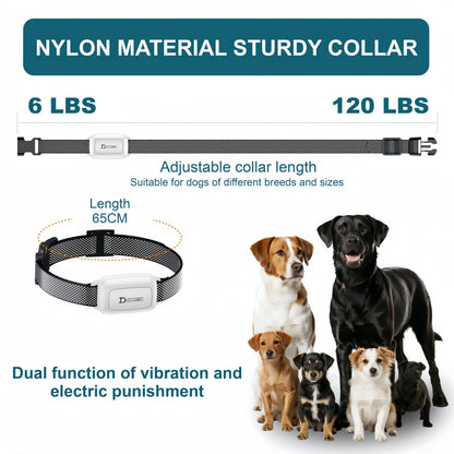 Rechargeable Waterproof Dog Training Collar with Remote – Anti-Bark Device for All Sizes