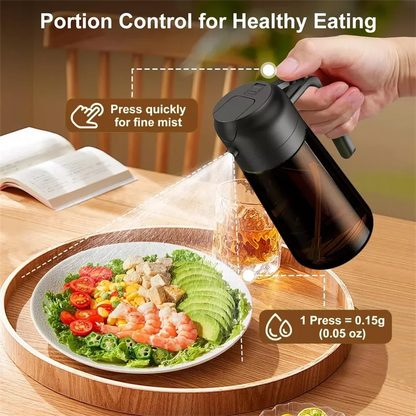 2-in-1 Olive Oil Sprayer & Dispenser – 16oz Glass Leak-Proof Bottle for Cooking & Air Fryer Use