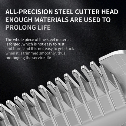 Professional Dog Hair Clipper – All-Metal Rechargeable Pet Trimmer & Cat Shaver, Low Noise Grooming Machine for Haircuts
