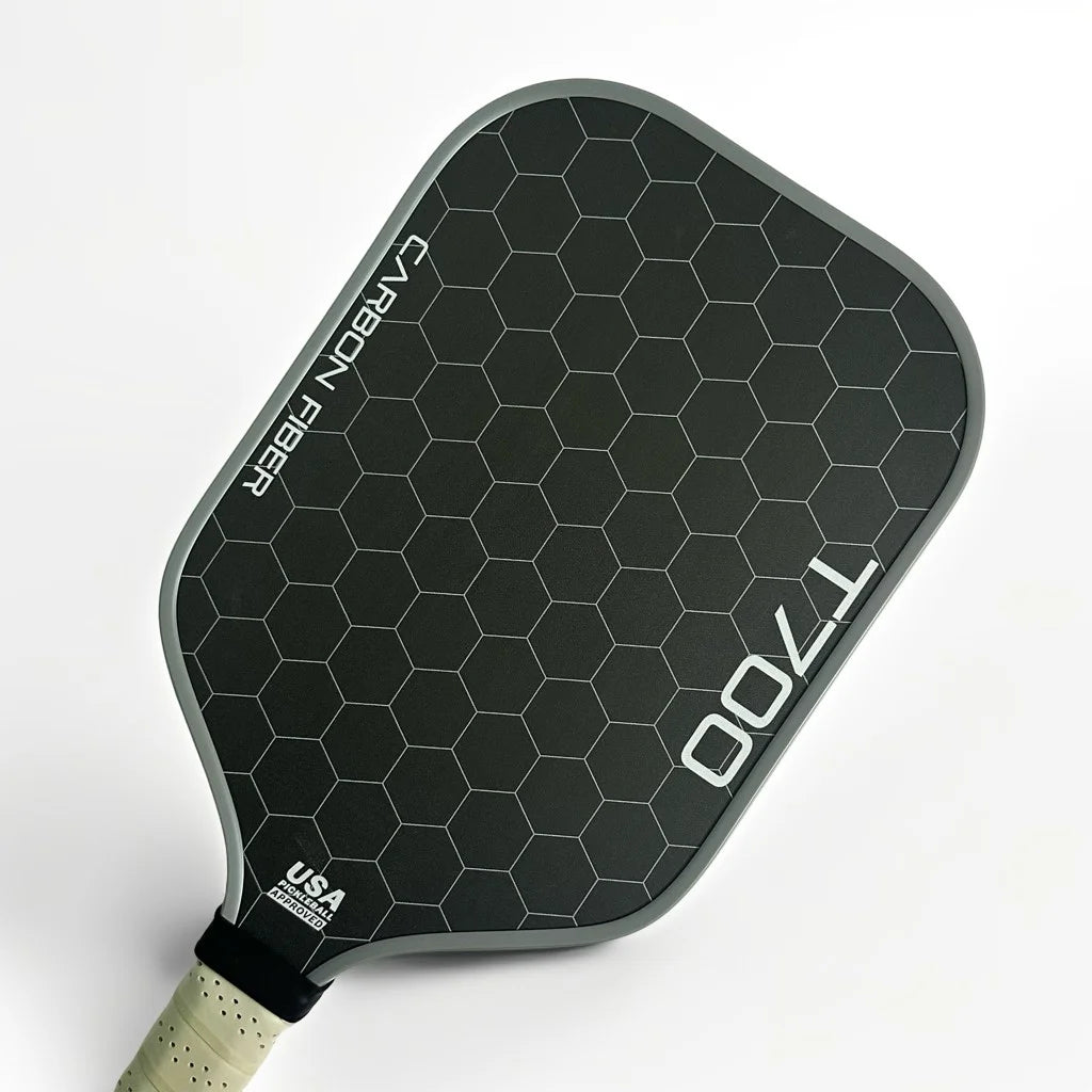 T700 Carbon Fiber Pickleball Paddle – 16mm Polymer Honeycomb Core, Carbon Friction Surface for Power, Spin & Control