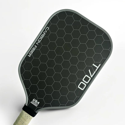 T700 Carbon Fiber Pickleball Paddle – 16mm Polymer Honeycomb Core, Carbon Friction Surface for Power, Spin & Control