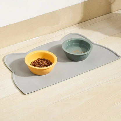 Silicone Pet Bowl Mat – Waterproof, Non-Slip & Easy to Clean Feeding Pad for Cats & Dogs