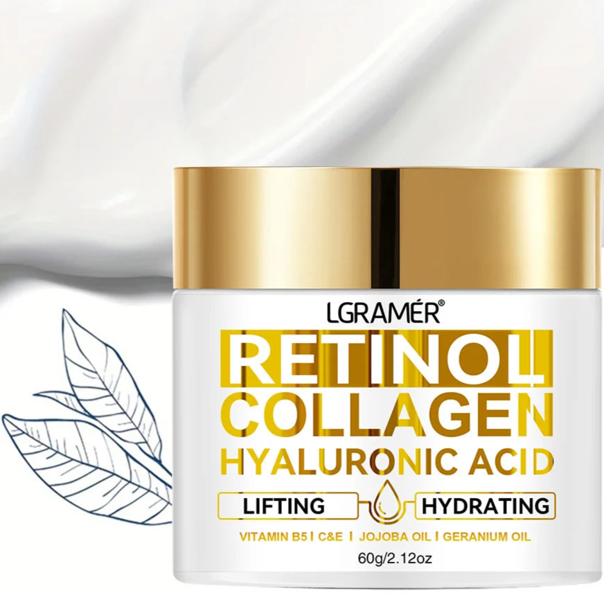 Retinol Face Cream Anti-Aging Moisturizer with Hyaluronic Acid & Collagen – Wrinkle Repair Hydrating Skin Care for Women & Men